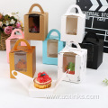 Square Dessert Box Paper Cake Korean With Handle